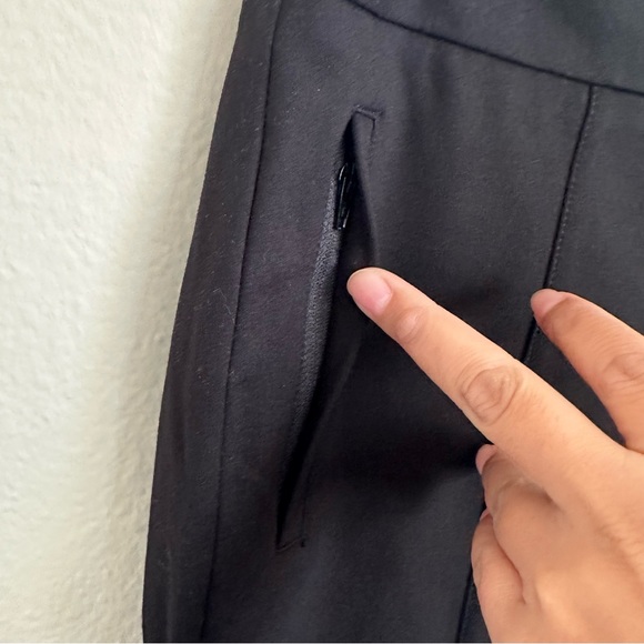 Betabrand Black Cigarette Slim Zip Ankle Ponte Knit Pants Size Medium - Picture 8 of 12